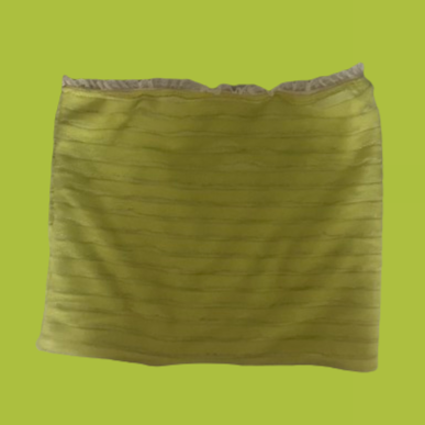 green ruffle tube top