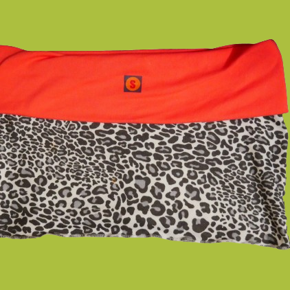 leopard roll waist skirt