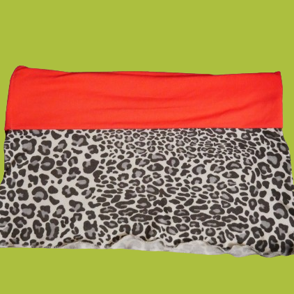 leopard roll waist skirt