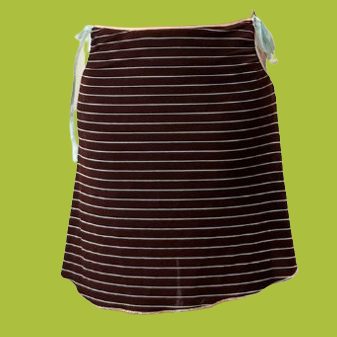 brown cut out midi skirt